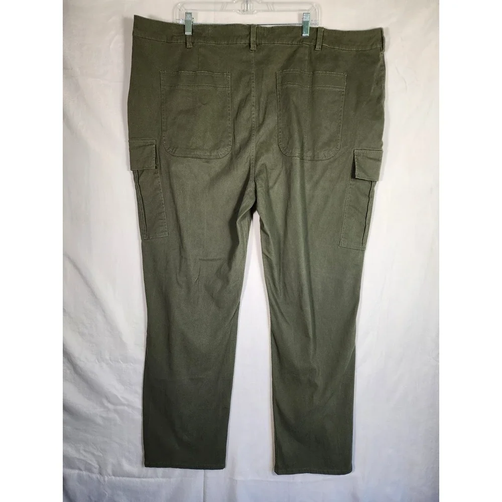 Frye & Co NWT 46x32 Cargo Pants Olive Green Stretch Utility Workwear Gorpcore - Picture 6 of 6